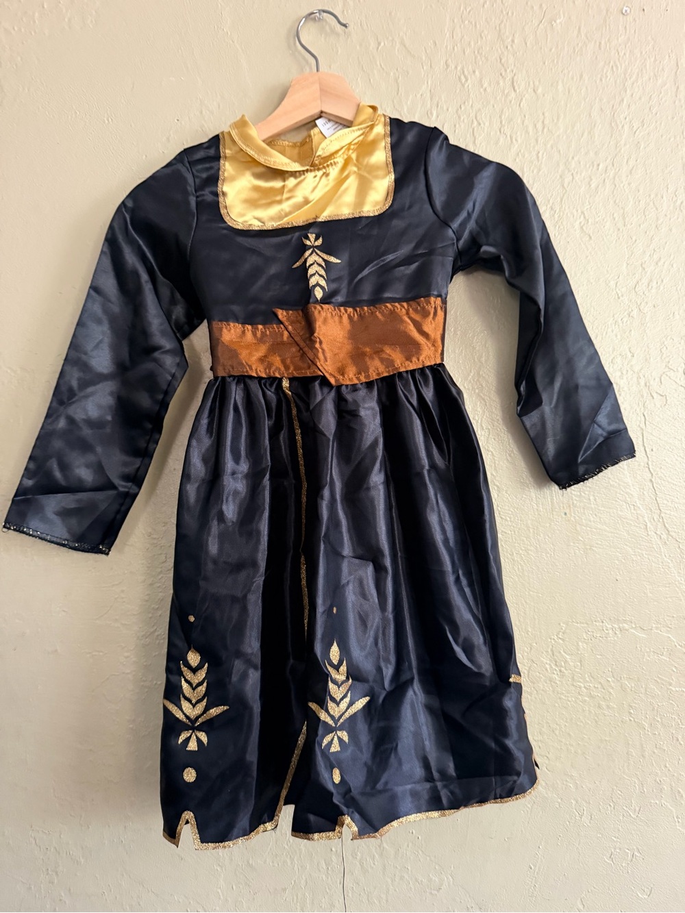 Disney Black and Gold Medieval Princess Costume Dress